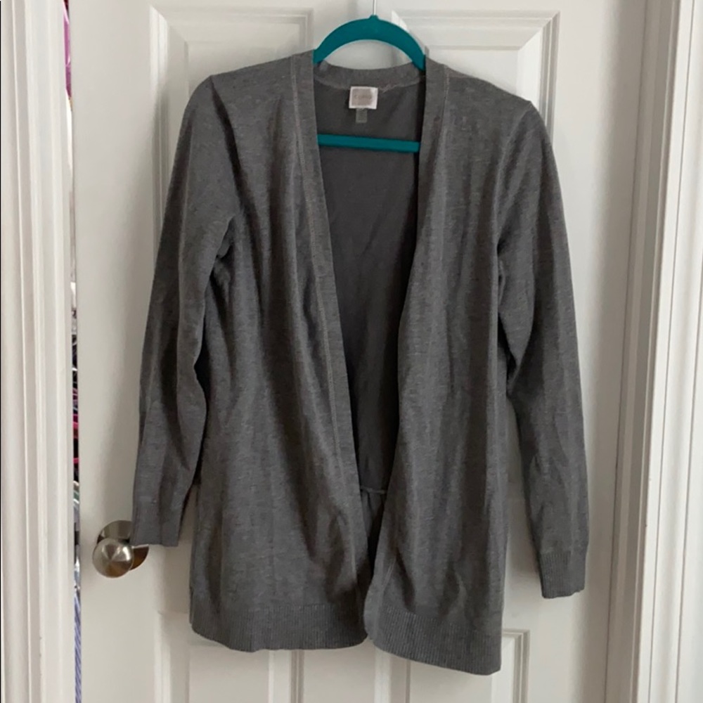 Cupid draped open front sweater